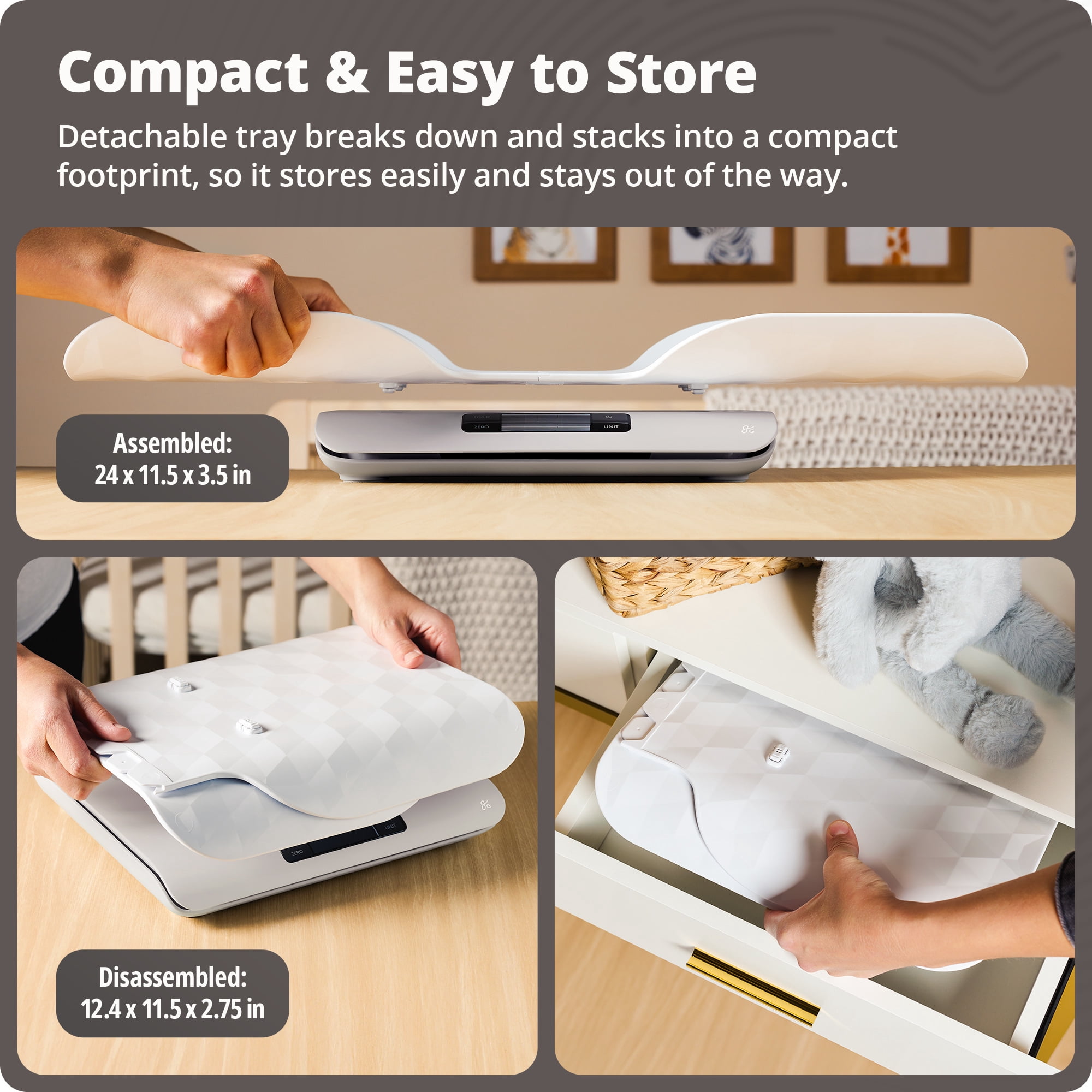 Greater Goods Digital Baby Scale with In-House Algorithm for Wiggly Babies, Infants, and Toddlers