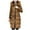 Coffee, variant on ZHOUCHANKIDS Women's Winter Mid-Length Down Padded Jacket with Slim Waist Belt and Hooded Design for Cold Weather Coffee L