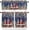 Navy Blue, variant on Christmas Kitchen Curtains and Valances Set, Rod Pocket Curtains Tier Farmhouse Window Curtains 24 Inch Length, Gnomes Poinsettia Snowflake Leaves Xmas Tree 3 Piece Kitchen Curtains Set