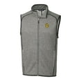 thumbnail image 2 of Men's Cutter & Buck Heather Gray Missouri Tigers Mainsail Sweater-Knit Full-Zip Vest, 2 of 3