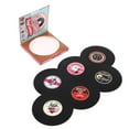 thumbnail image 6 of Coasters Vinyl Record Disk Coaster for Drinks,Set of 6 Rockabilly Vinyl Coaster Set with Funny Labels, Protect Furniture from Water Marks & Damage, 6 of 7