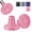 Pink, variant on SupreGear 2-Pack Rubber Cane Tips 7/8 in, Wide Base Heavy Duty All-Terrain Walking Stick Feet, Black