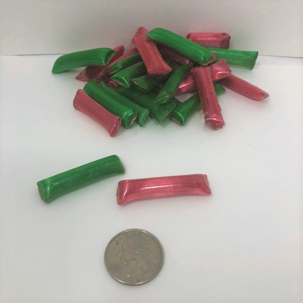 Old Fashion Chocolate Straws Red and Green 2 pounds chocolate filled