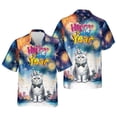 thumbnail image 3 of Happy New Year with British Shorthair Fireworks Holiday Xmas Winter 2025 Hawaiian Shirt Breathable Summer Unisex Merch Cat Lover Kitten Owner Gifts - 00025, 3 of 6