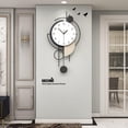 thumbnail image 2 of Large Wall Clock for Living Room Decor 30 Inch Decorative Wood Wall Clock Battery Operated Non Ticking for Bedroom Office Kitchen Big Pendulum Silent Clock Wall Decor, 2 of 6