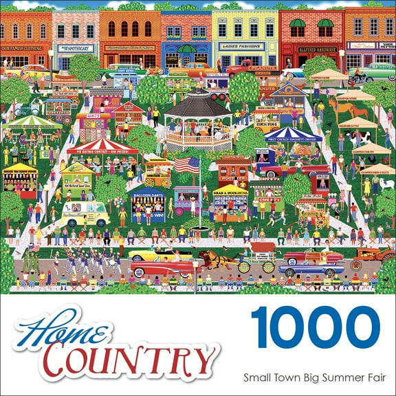 Cra-Z-Art Home Country 1000-Piece Small Town Big Summer Fair Jigsaw Puzzle