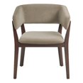 thumbnail image 1 of Fauteuil Moderne Blake en Faux Mohair de Bois, en Lin, 1 of 8
