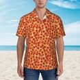 thumbnail image 4 of Daiia Pizza Hawaiian Shirt for Men Gentle Cotton Regular Short Sleeve Casual-X-Large, 4 of 9