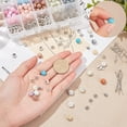 thumbnail image 4 of 350Pcs Glass Beads for Jewelry Making kit 10 Colors 8mm Baking Painted Drawbench Glass Beads 5 Styles Alloy Spacer Beads & Crystal Thread & Scissors, 4 of 8