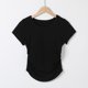 thumbnail image 2 of Tops de Manga Corta de las Mujeres Casual, Moda de Color Sólido, con la Almohadilla de Pecho Top de Pijama para las Mujeres, 2 of 5