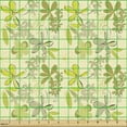 thumbnail image 2 of Floral Fabric by the Yard Upholstery, Abstract Spring Petals in Soft Tones Flourishing Season Essence Motif, Decorative Fabric for DIY and Home Accents, Pale Yellow Lime Green by Ambesonne, 2 of 5