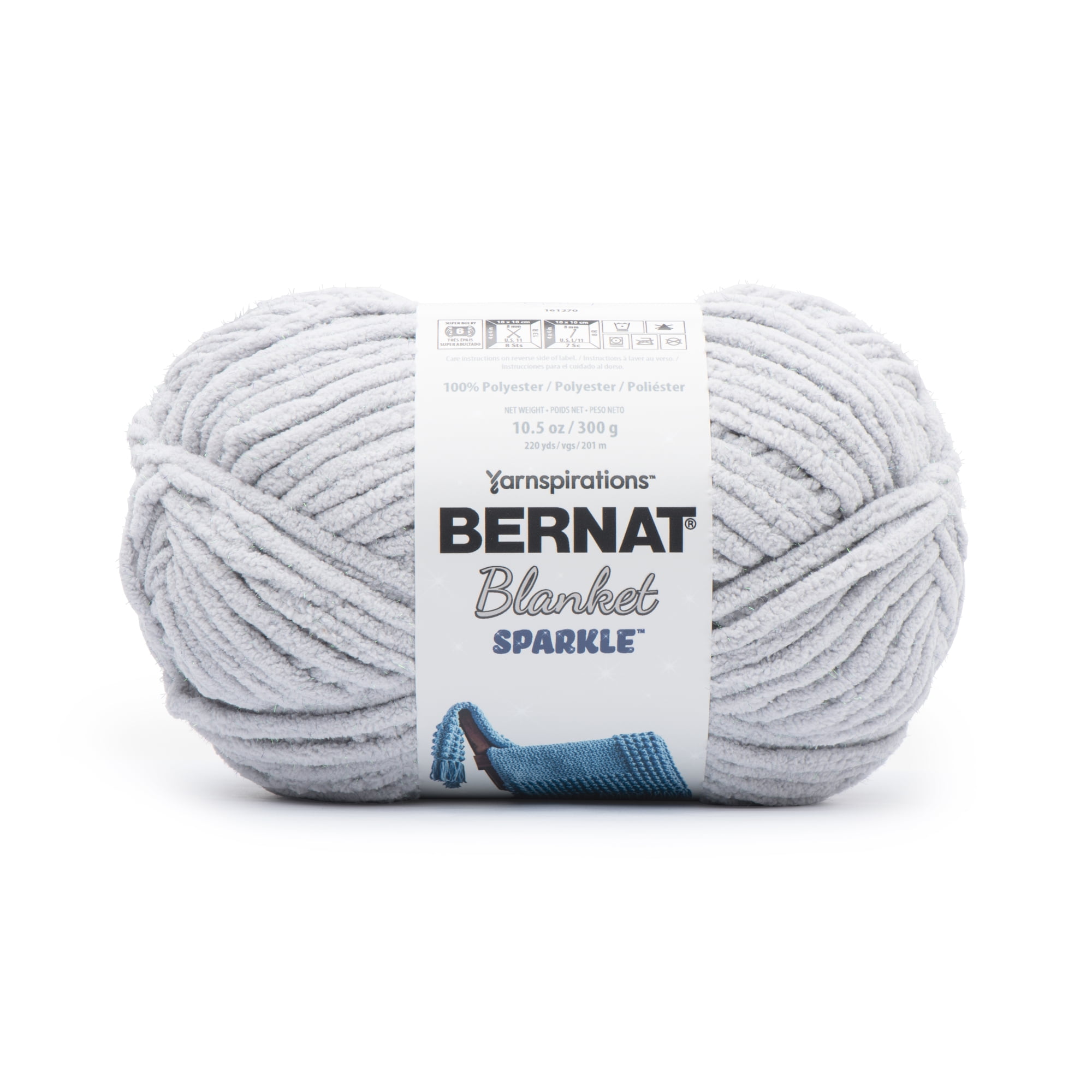 Bernat Couverture Sparkle Yarn, 10,5 oz (300), super volumineux, polyester