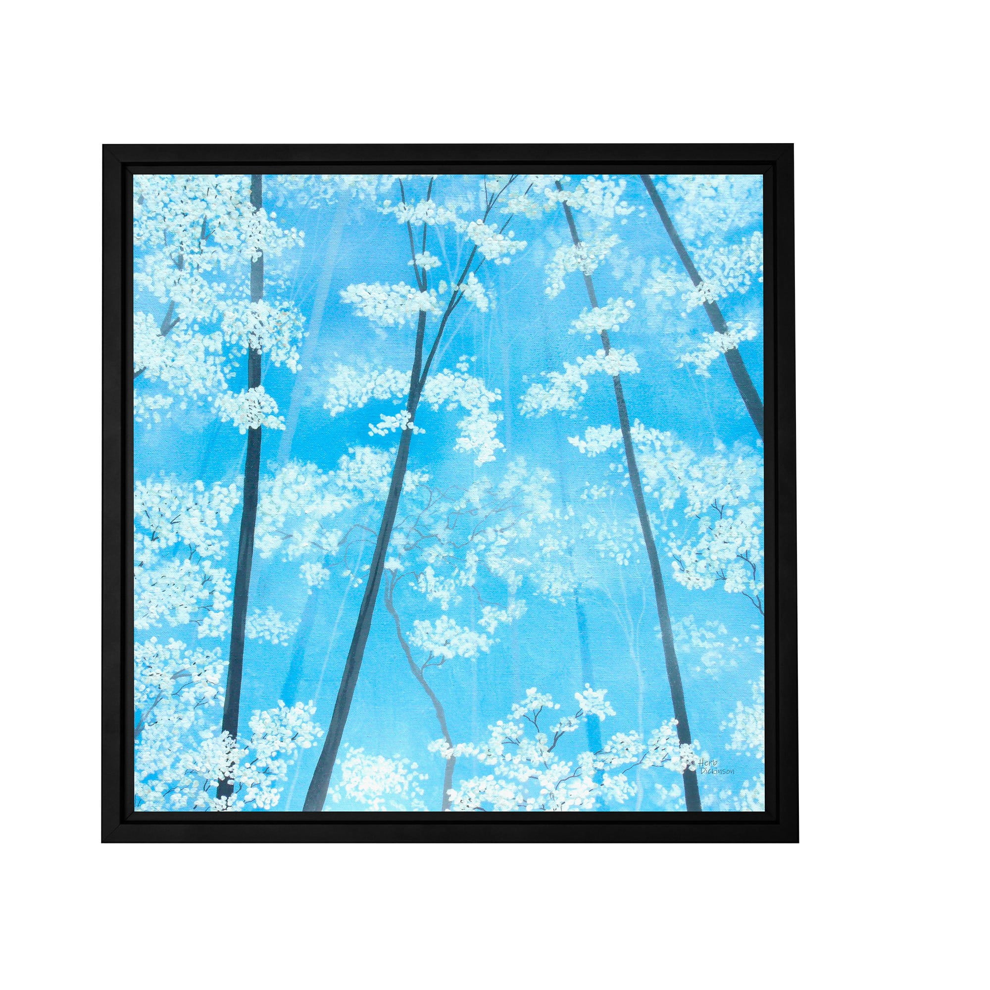 ArtWall Herb Dickinson "Spring Forest 2" Floater Framed Gallery-Wrapped Canvas