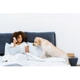 thumbnail image 5 of Furry Siesta Pet Friendly 500 Thread Count Cotton Rich Tri-Blend Sheet Set, Navy, Queen, 4 Piece Set, 5 of 6