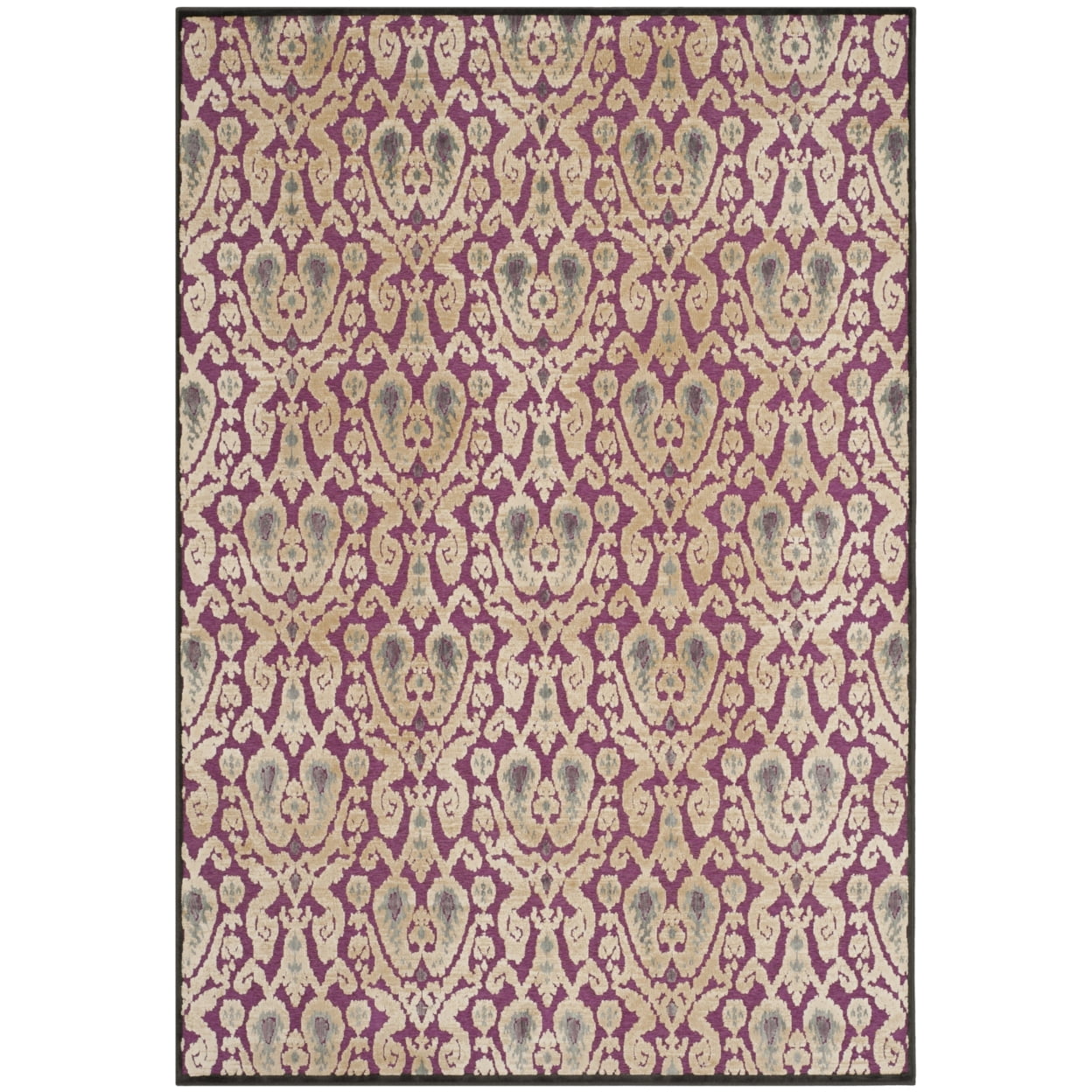 SAFAVIEH Paradise Justice Geometric Tessellation Area Rug, Anthracite/Fuchsia, 2'7" x 4'