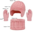 thumbnail image 2 of Bibifish Kids Hat Gloves Scarf Sets Fleece Lined Beanies Hat Knitted Neck Warmer And Thermal Touchscreen Gloves For Cold Weather, 2 of 5