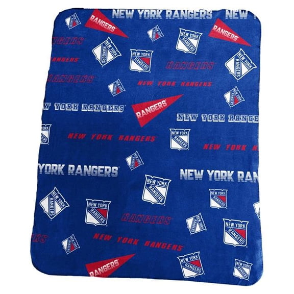Logo Brands 820-23-24F   York Rangers Fanatics Classic Fleece Throw