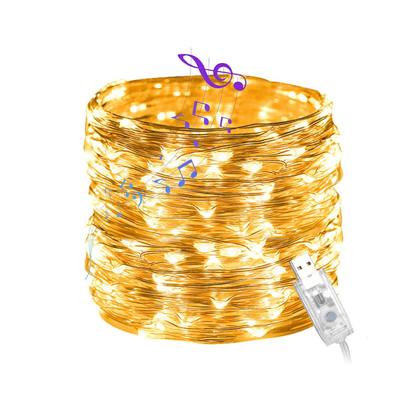 Fairy Lights Plug in, LED Fairy Lights with RGB Color C Twinkle Lights with Bluetooth Remote, App Control Fairy Lights