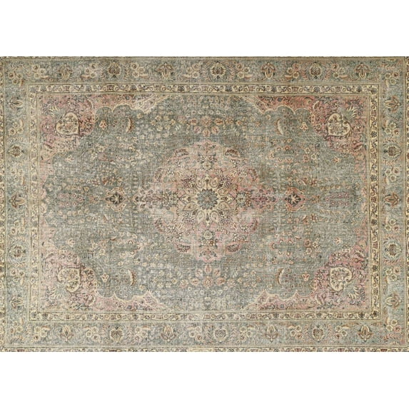 Ahgly Company Indoor Rectangle Traditional Dark Almond Brown Persian Area Rugs, 7' x 10'