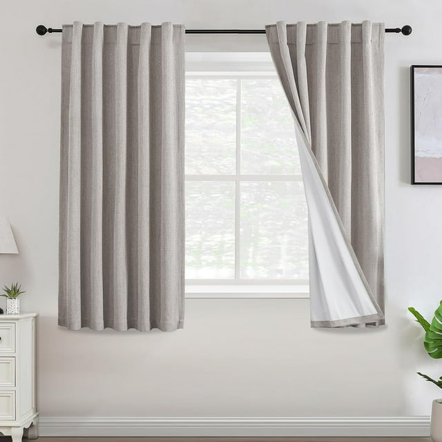 Out Curtains Cream out Curtains For Bedroom Long Chenille Curtains With Coating Back Thermal Insulated Living Room Nursery Drapes ” W x ” L Natural(Not