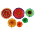 thumbnail image 3 of 40Pcs Colourful Party Fiesta Decorations Paper Fans Paper Flower Ball Honeycomb Balls Set, 3 of 7