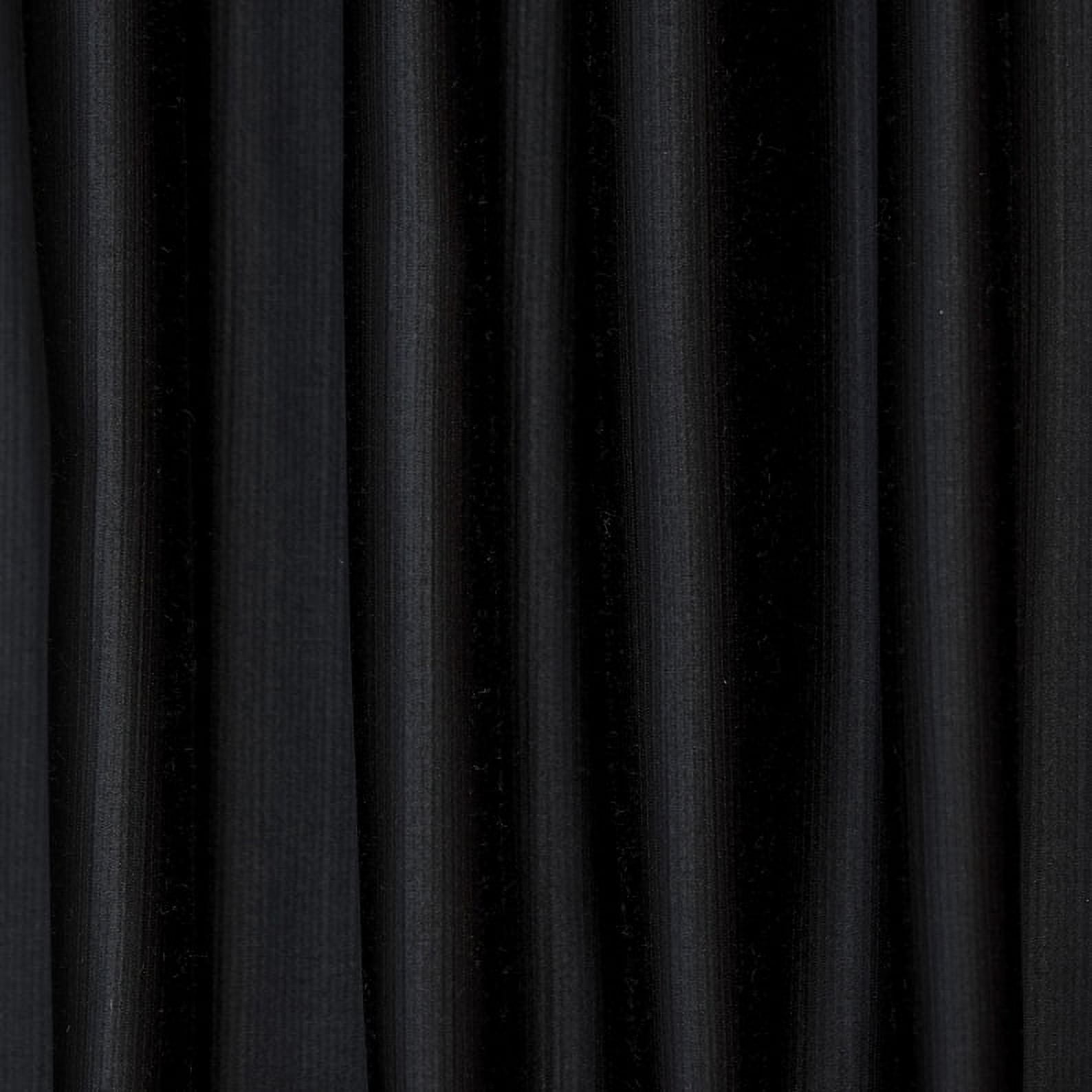 Fabric Mart Direct Black Heavy Satin Fabric by the Yard, 54 inches or 137 cm Width Black Satin Fabric, 1 Yard Solid Satin Upholstery Fabric For Curtains, Pillows