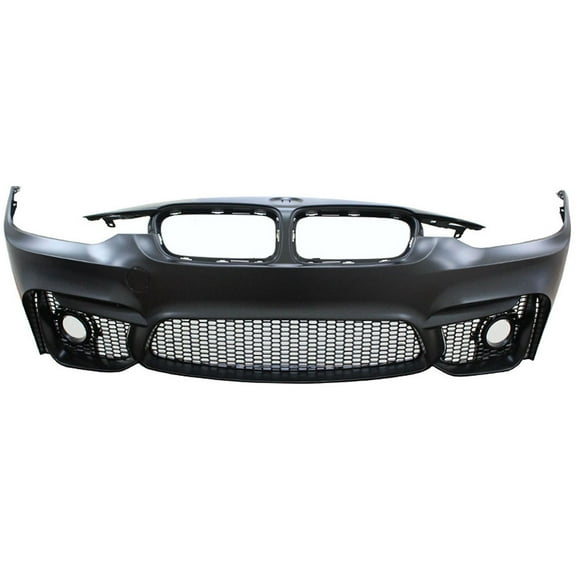 Ikon Motorsports Compatible with 12-18 BMW F30 3Series M3 Style Front Bumper Cover Conversion With Fog Cover