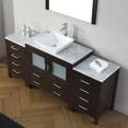 thumbnail image 6 of Dior 68" Single Bath Vanity in Zebra Gray with White Engineered Stone Top and Square Sink with Matching Mirror, 6 of 11