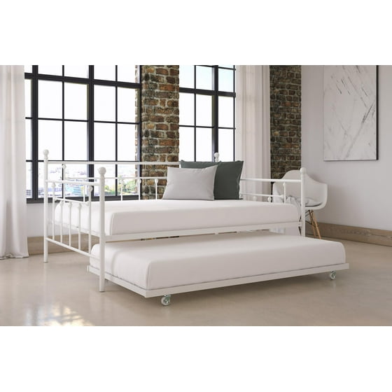 DHP Manila Full Size Metal Daybed and Twin Size Trundle, Multiple