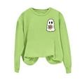 thumbnail image 6 of yardsong Halloween Cute Sweatshirt for Women Trendy Funny Ghost Long Sleeve Hoodies Casual Fall Crewneck Loose Tops Orange,XL, 6 of 6