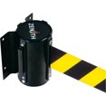 thumbnail image 1 of Wall Mount Barrier, Steel, Screw Mount, 7', Black/Yellow Tape, 1 of 1