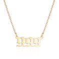 thumbnail image 1 of Stainless Steel Lucky Numbers 000 111 222 333 444 555 666 777 888 999 Angel Number Pendant Necklace For Women Men Birthday Gifts, 1 of 5