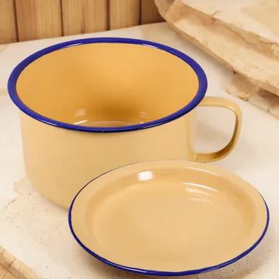LOLIPPYY Ramen Bowl for Camping Enamel with Lid for Food Serving 1Pack
