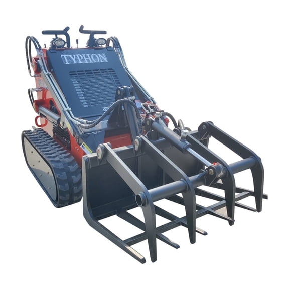 TYPHON Skid Steer Loader Grapple Attachment USA – Heavy-Duty Steel Hydraulic Grabber for Debris, Logs & Rocks