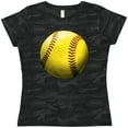 thumbnail image 3 of Inktastic Yellow Softball Women's T-Shirt, 3 of 5