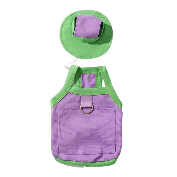 Cooling Vest Ice Pack Holder For Active Dogs Breathable Sun Hat Design Outdoor Activities Large Size