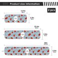 thumbnail image 3 of Summer Watermelon Watercolor Sink Splash Guard for Faucet 2 Packs Faucet Absorbent Mats, Blue White Stripes Faucet Handle Drip Catcher Quickly Drying Mat for Kitchen Counter Bathroom, 30"x5.5", 3 of 7