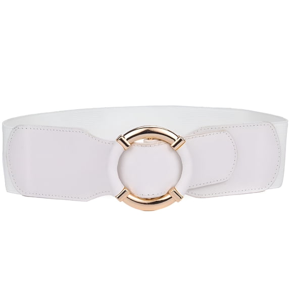 TELOLY Women Elastic White Belt Stretchy Wide Waist Vintage Cinch Womens Belts M-Xxl