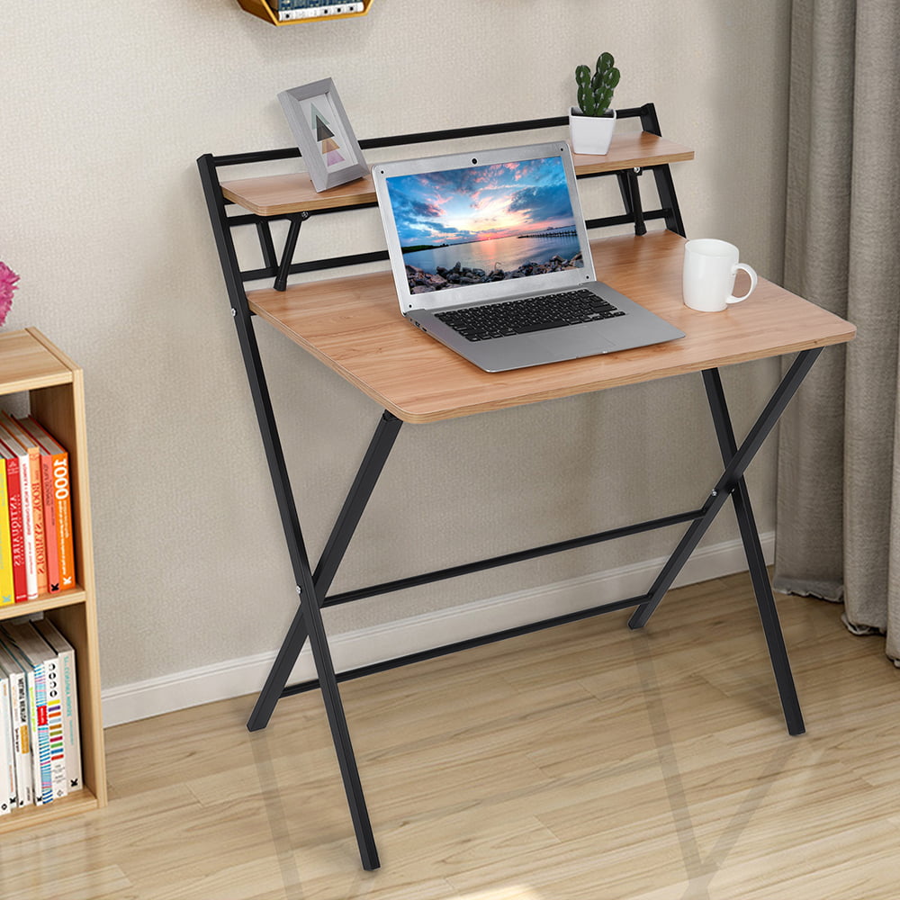 Details about   Folding Study Desk For Small Space Home Office Desk Simple Laptop Writing Table 