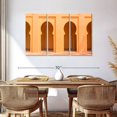 thumbnail image 3 of Elephant Stock Classic Moroccan Arches Wall Art - Horizontal Multi Panel Canvas - Living Room Wall Decor - Architecture Multi Panel - Orange And Brown Decor - 57" x 36", 3 of 8