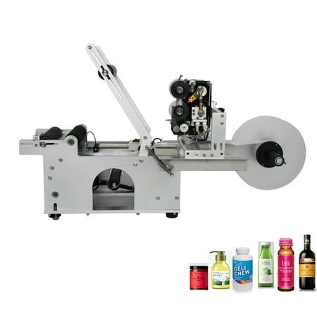 PreAsion Round Bottle Coding Labeling Machine Thecolor Ribbon Hot Ptinter Semi-automatic