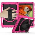 thumbnail image 6 of iPad 7th Generation Case with PET Screen Protector, iPad 10.2" 2019 Case, Dteck Heavy Duty Rugged Shockproof Protective Covers with 360 Rotate Stand /Hand Strap/ Should Belt /Pencil Holder,Rose, 6 of 6