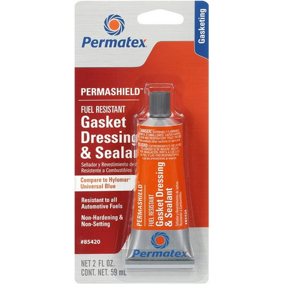 Permatex 85420, Polyester urethane, Orange Fuel Resistant Gasket Dressing & Sealant, 2 oz