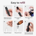 thumbnail image 4 of LISAPACK 8ML Atomizer Perfume Spray Bottle for Travel 3 PCS, Empty Refillable Cologne Dispenser, Portable Sprayer (Black, Grey, Silver), 4 of 9