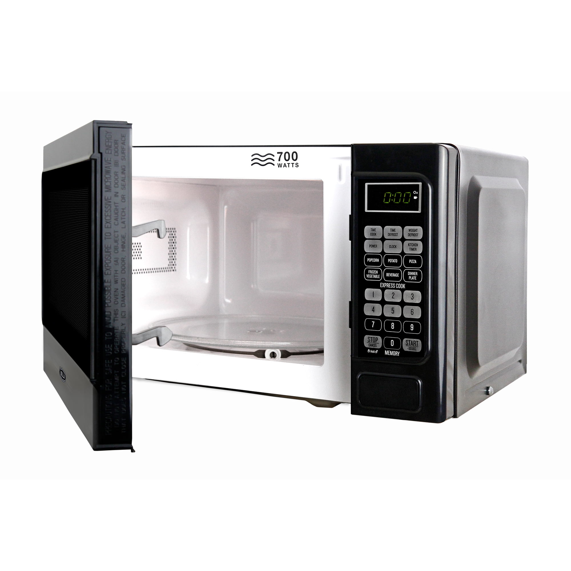 Bella BMO07APTWHA 0.7 Cu. Ft 700-Watt Microwave Oven, White with Chrome 