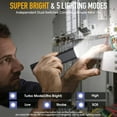 thumbnail image 4 of Portable EDC Magnetic Flashlight with Strobe Button for Camping, Emergency,Working, 4 of 8