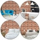 thumbnail image 5 of WORGEOUS 5pcs autoadhesivo 3D patrón de ladrillo papel tapiz sala de estar moderna wall pegatinas, 5 of 8