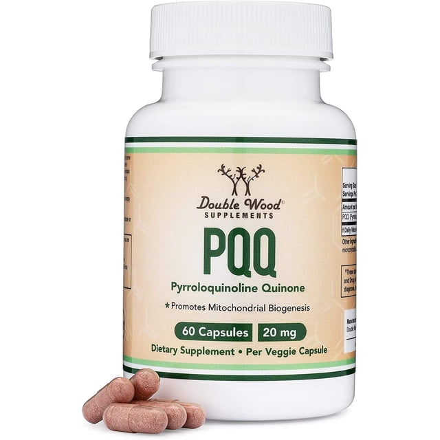 Double Wood PQQ Pyrroloquinoline Quinone 20 Mg 60 Servings 60 Capsules