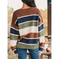 thumbnail image 2 of CUPSHE Women Striped Drop Shoulder Sweater, Size XL, 2 of 7