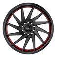 thumbnail image 3 of 18x8 Ruff R363 SATIN BLACK W/ RED PIN Wheel 5x108/5x4.5 (38mm), 3 of 3